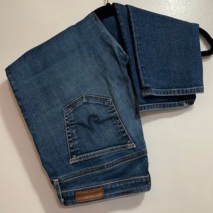 AG denim. “The Stilt” Cigarette leg. Size 28R